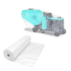 Roll of Polyethylene Tarp 20ft x 100ft. Clear Low Density Bags. Thickness 3 mil. Plastic Bags for Storing and Transporting. Ideal for Industrial Appli