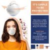 Dust and Particle Face Masks. Pack of 50 Disposable Respirator with Elastic Strap Dust & Filter Safety Masks for Non-Toxic Dust; Pollen; Dander; Sawdu