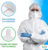 Disposable Coveralls with Hood for Men, Women Hazmat Suits Disposable, 55G Poly Disposable Coverall Suit with Zip-Front