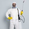 Disposable Coveralls with Hood; Boots; Elastic Wrists; Pack of 5 XX-Large White Hazmat Suits Disposable; SMS 60gsm White Paint Coveralls Disposable; W