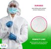 Disposable Coveralls with Hood for Men, Women Hazmat Suits Disposable, 55G Poly Disposable Coverall Suit with Zip-Front