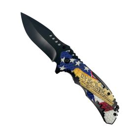 4.75" Knife With ABS Handle (Color: We The People)